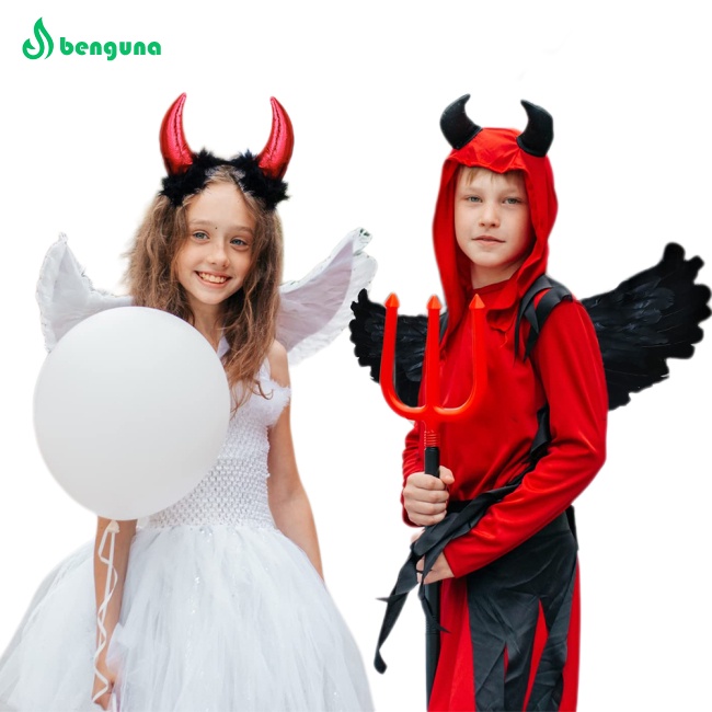 Bộ Cánh Thiên Thần Ác Quỷ Màu Đen Hóa Trang halloween Cho Bé