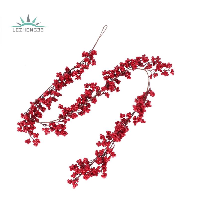 Vòng Hoa berry Đỏ Nhân Tạo 5.9Ft Trang Trí Giáng Sinh