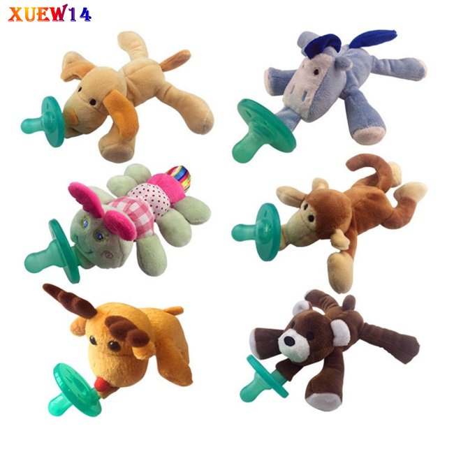 Núm Ti Giả Bằng Silicon Mềm Hình Thú Hoạt Hình Nhồi Bông Đáng Yêu Chăm Sóc Sức Khỏe Cho Bé