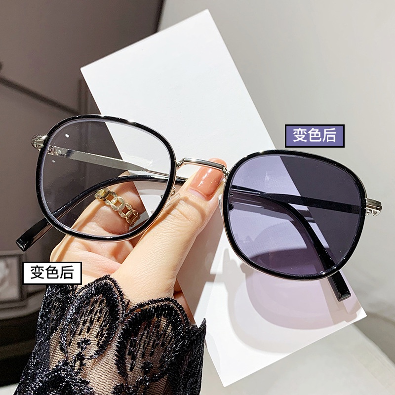 Kính Tròng Tròn Chống Bức Xạ Ánh Sáng Xanh Thời Trang Đường Phố Dễ Thương Cho Máy Tính