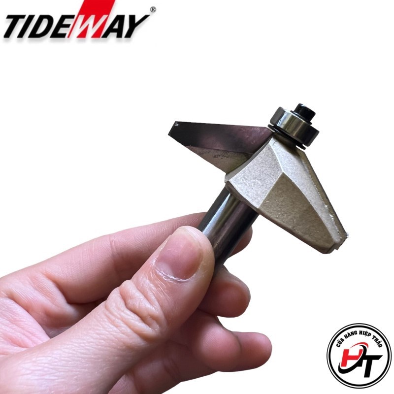 Mũi phay gỗ vát cạnh 30 độ có bi mũi soi vát mép 60 độ Tideway VAT-30-TW