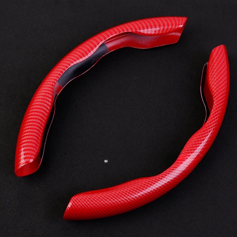 Vỏ Bọc Vô Lăng Xe Hơi Chất Liệu Silicon Sợi carbon Chống Trượt Màu Đen Kích Thước 38cm 15 inch 2.5