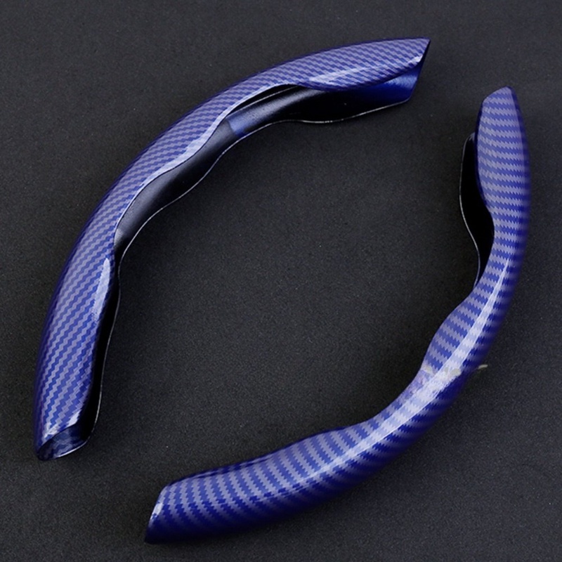 Vỏ Bọc Vô Lăng Xe Hơi Chất Liệu Silicon Sợi carbon Chống Trượt Màu Đen Kích Thước 38cm 15 inch 2.5