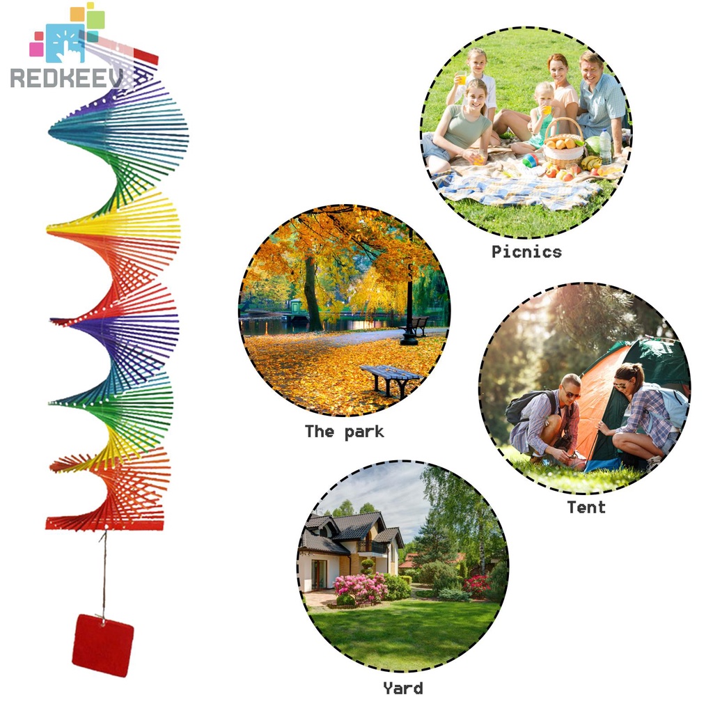 Chuông Gió 3d Bằng Tre Đầy Màu Sắc Cho Sân Vườn