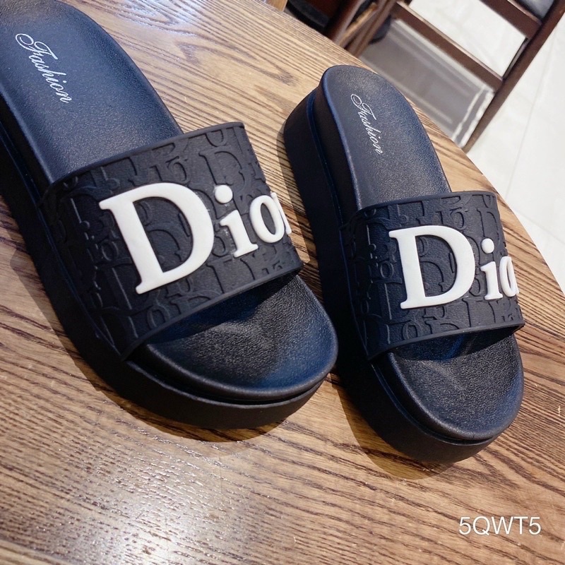 Dép quai ngang DION đế cao 5cm mềm êm