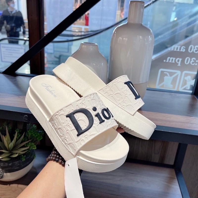 Dép quai ngang DION đế cao 5cm mềm êm