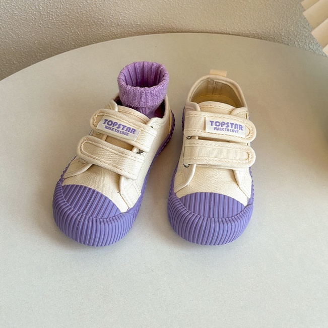 Giày Thể Thao Vải canvas Đế Mềm Thời Trang Cho Bé