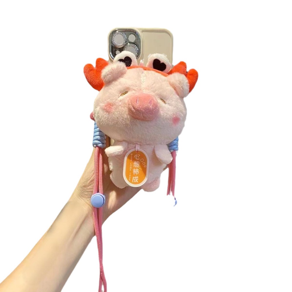 Búp Bê Nhồi Bông Kẹp Điện Thoại Di Động Hình Hoạt Hình Dễ Thương