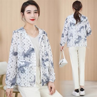 Áo khoác dù hoạ tiết LV  
