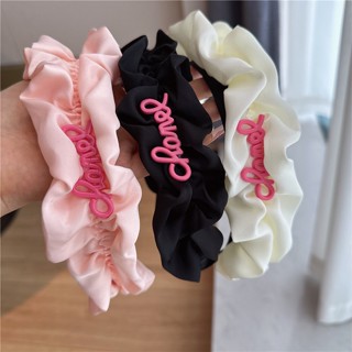 Băng Đô Cài Tóc Xếp Ly Màu Trơn In Họa Tiết Đầu Lâu 2023 Cho Nữ