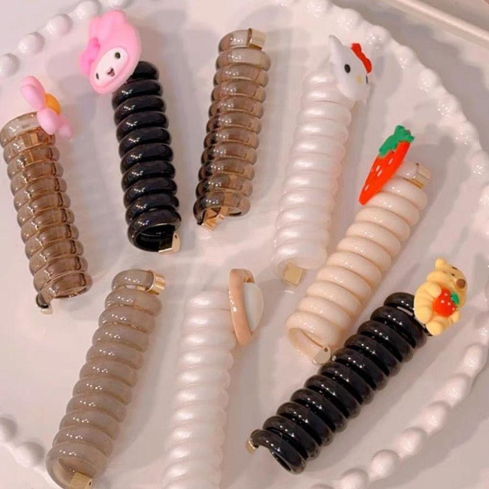 Shanlin Dây Buộc Tóc Nhựa Hình Mèo kitty Gấu Phong Cách Hàn Quốc Thanh Lịch Cho Nữ / Bé Gái