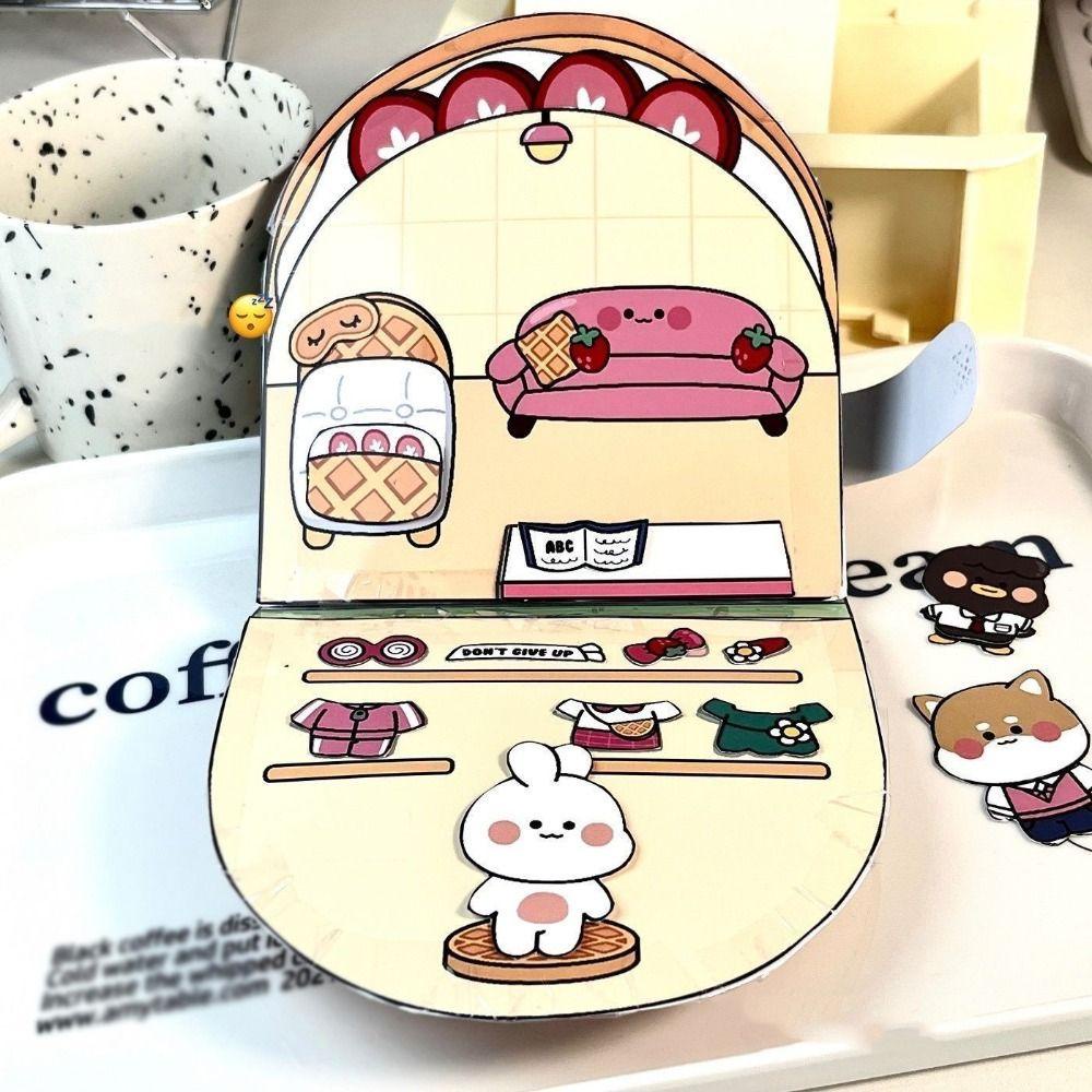 Souluo Đồ Chơi sticker Dán Sách Im Lặng Kiểu Hoạt Hình Cửa Hàng Thức Ăn Nhanh diy Cho Bé