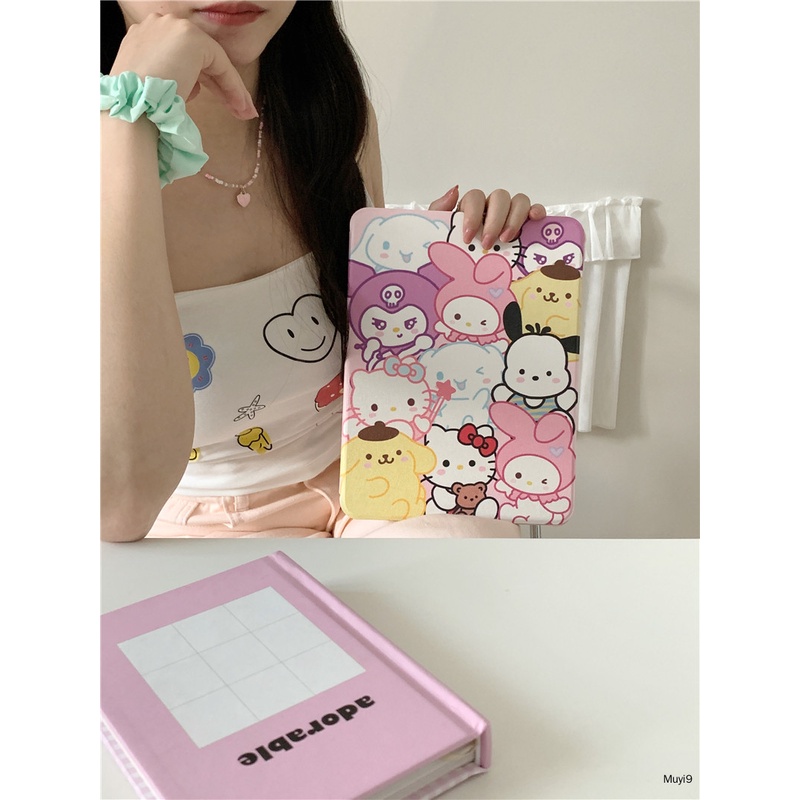 Bao Da Máy Tính Bảng In Hoạt Hình sanrio Chống Rơi Vỡ Cho ipad10.2 10Th mini6 ipad9.7 air10.9 pro11 / ipad12.9 ipad gen9 Ốp
