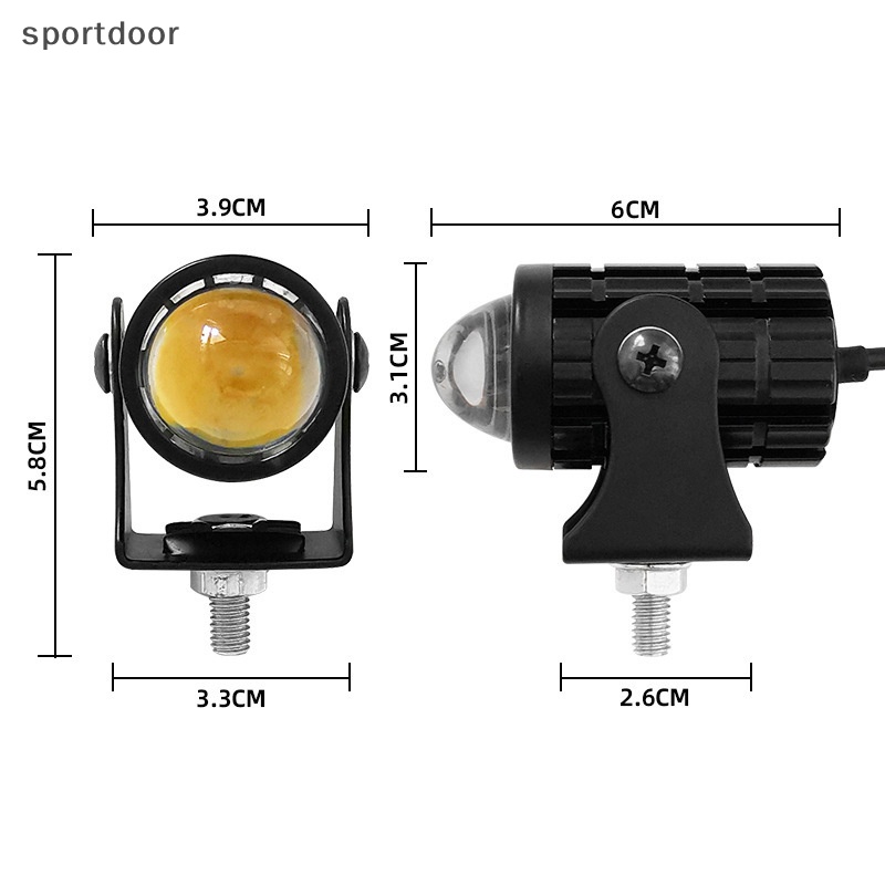 Đèn led Chiếu Sáng mini Hai Màu Sắc Dành Cho Xe Máy atv / scooter / Chiếu Sáng