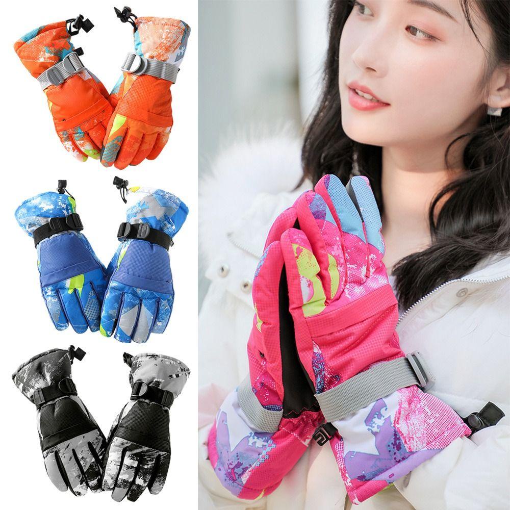 Muvako Găng Tay Đi Xe Đạp / Trượt Tuyết Dày Dặn Chống Gió Không Thấm Nước Giữ Ấm Mùa Đông Cho Bé