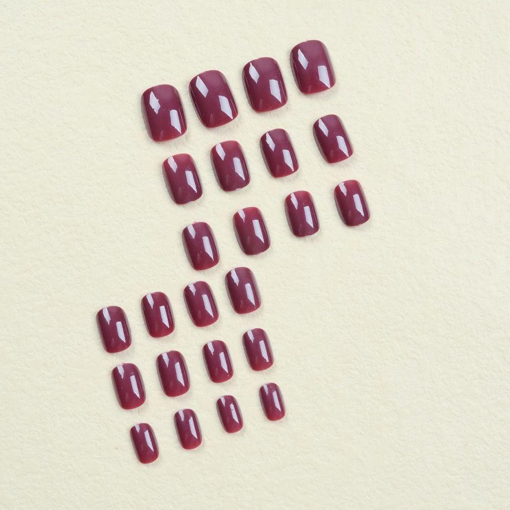 Yukico Móng Tay Giả Màu Hồng gradient Lấp Lánh Thời Trang