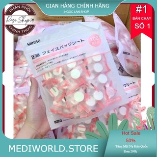 Mặt Nạ Giấy Nén Miniso 100 Viên Nhật Bản