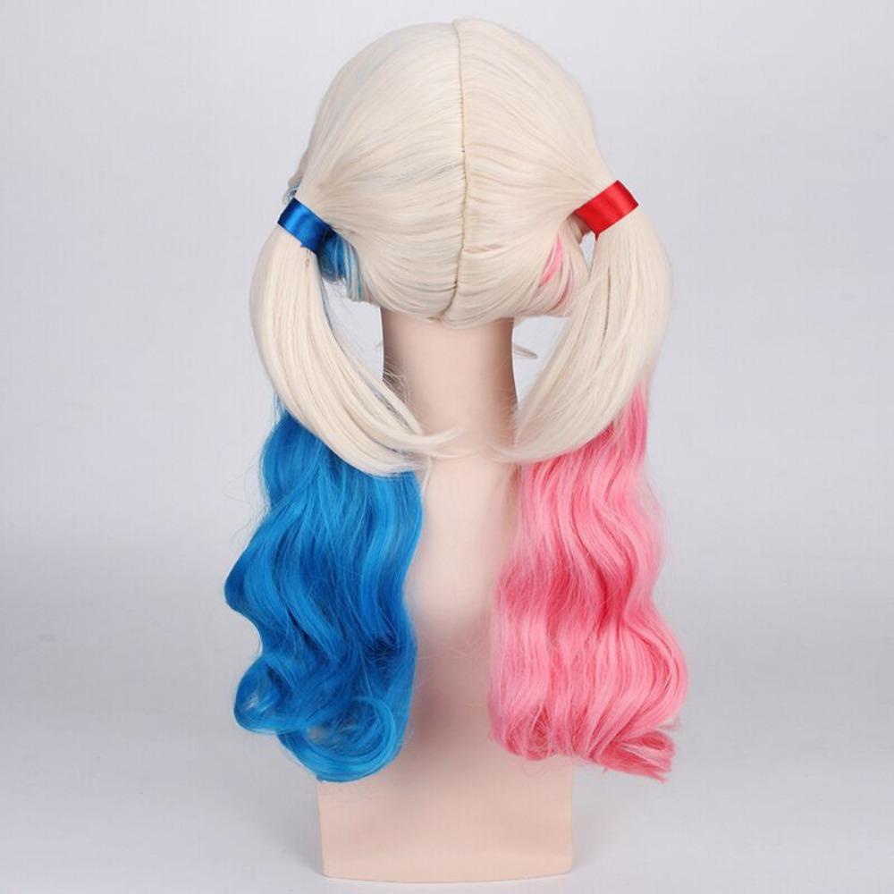 Tóc Giả cosplay harley quinn 1 Màu gradient Chất Lượng Cao