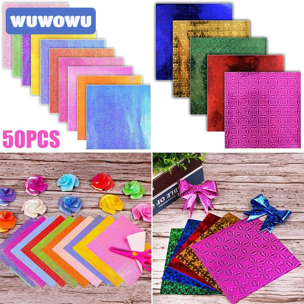 WUWOWU Set 50 Giấy Gấp origami Hình Vuông 15cm Chất Lượng Cao