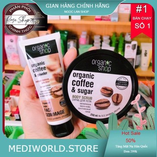 [ Mặt & Body] Tẩy da chết organic Cà phê Nga