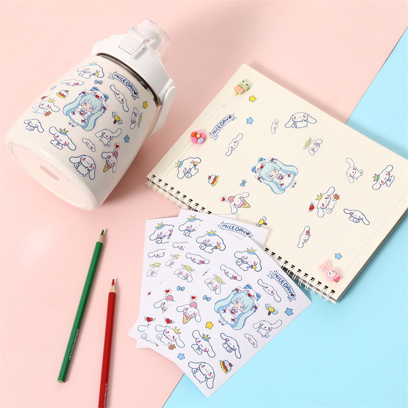 Miếng Dán pvc Trong Suốt Chống Thấm Nước Họa Tiết Hoạt Hình melody Dễ Thương Trang Trí Điện Thoại / Máy Tính /
