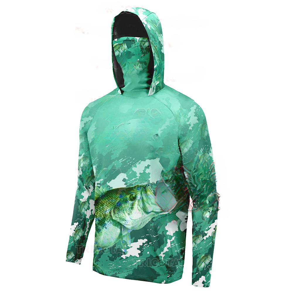 Áo hoodie Câu Cá upf 50 + Kèm Khẩu Trang Chống Tia uv Thoáng Khí Thời Trang Cho Nam