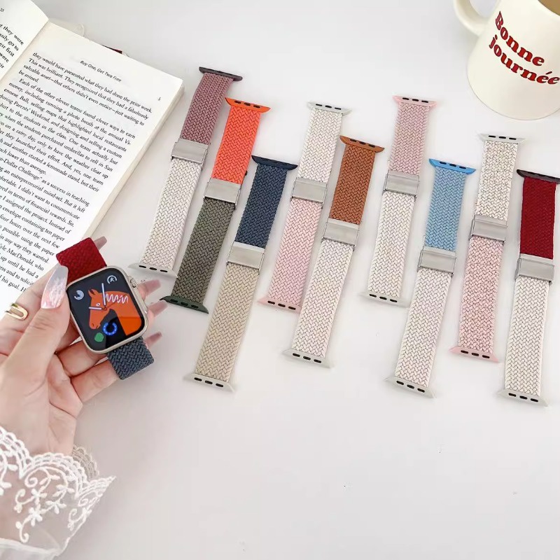 Dây Đeo Đồng Hồ Bằng nylon Điều Chỉnh Được Hai Màu Cho apple watch ultra se series 8 / 7 / 6 / 5 / 4 / 3 / 2 / 1 / 49mm 45mm 41mm 44mm 40mm 42mm 38mm