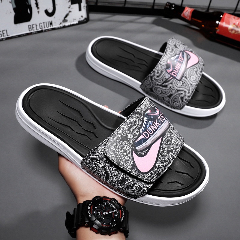 AYUER Dép Quai Ngang Đế Dày Chống Trượt Kiểu Thể Thao Cá Tính Cho Nam