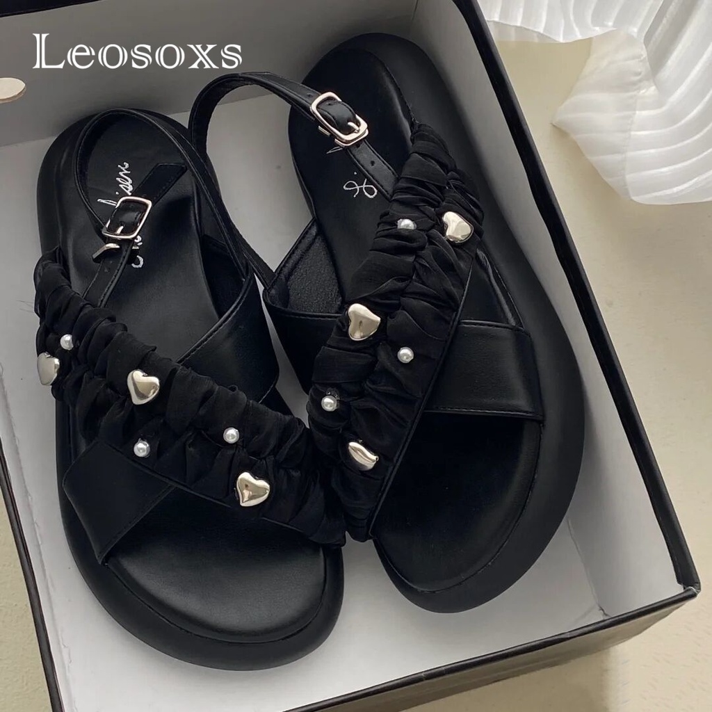 Leosoxs  dép sandal nữ dép bánh mì nữ dép bánh mì Chống Trượt 2023 NEW D22E03P 34Z230826