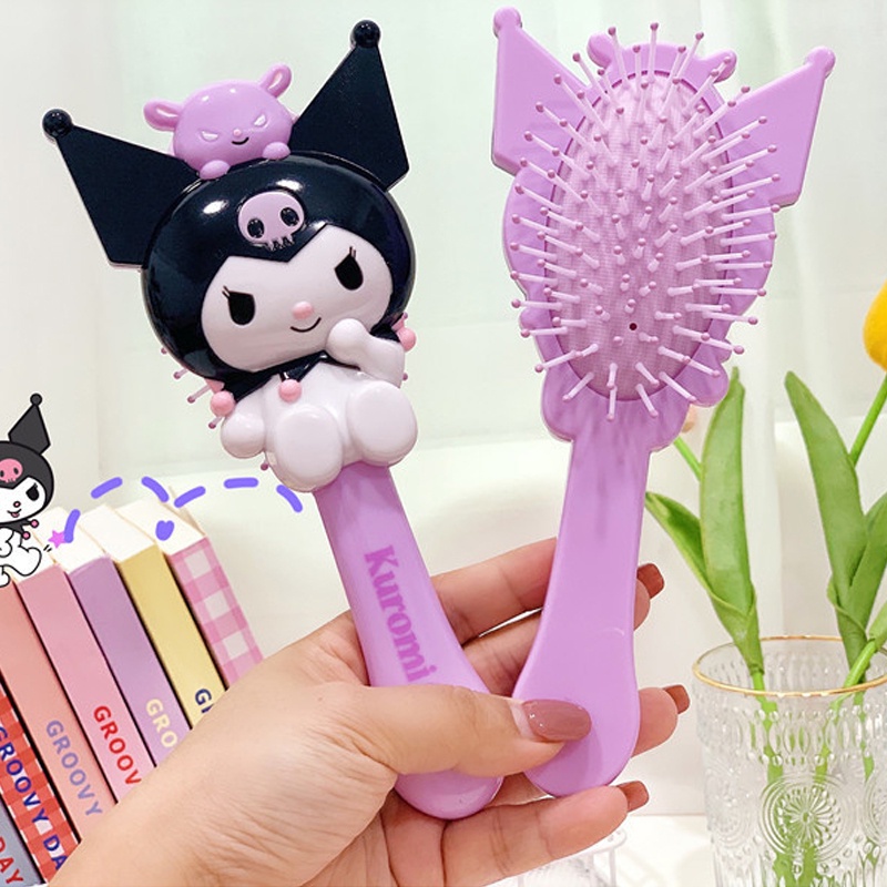 Lược đệm khí mô hình Sanrio Lược massage túi khí hình chó quế dễ thương Lược massage tay cầm chống tĩnh điện di động