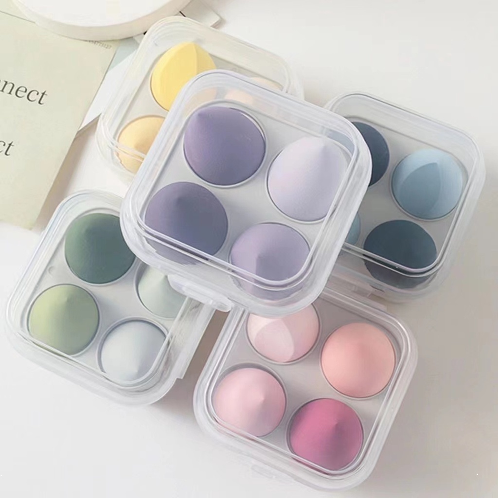 Set Mút Trang Điểm Mềm Mại 4 Màu Lựa Chọn