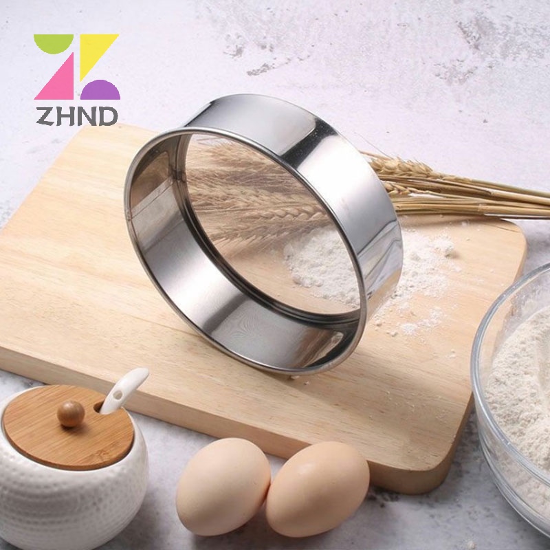 Zhuzhengde Dụng Cụ Rây Bột Bằng Thép Không Gỉ Hình Tròn