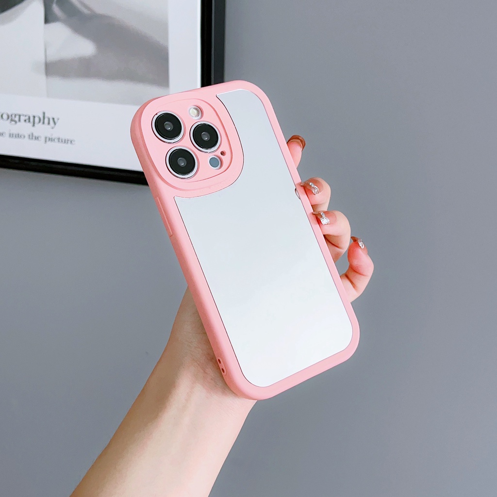 Ốp Điện Thoại Mềm Tráng Gương Hình Cô Gái Cho oppo reno 8 pro 8z 7z 7 5g 8t 4g 6 5f