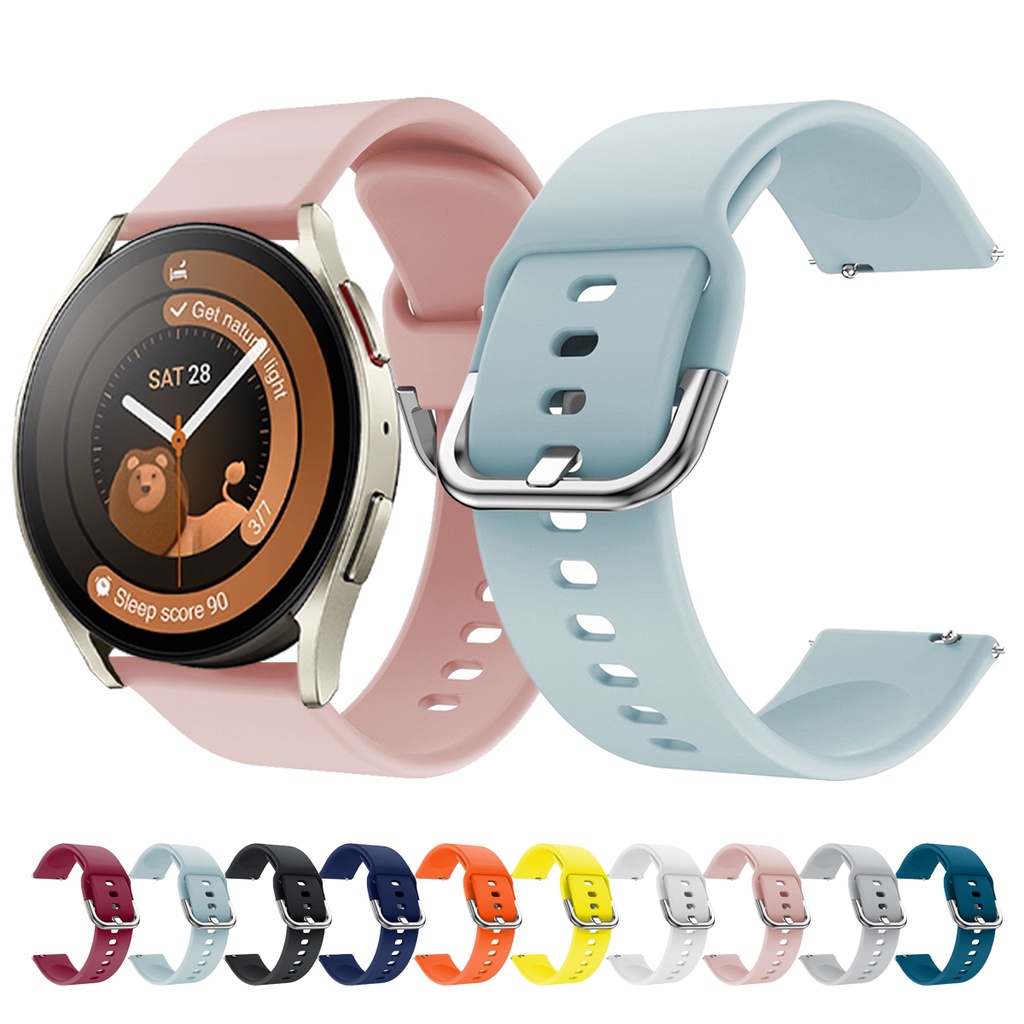 Dây Đeo Đồng Hồ Bằng silicone 20mm Cho samsung galaxy watch 6 5 4 40mm 44mm galaxy watch 6 4 classic