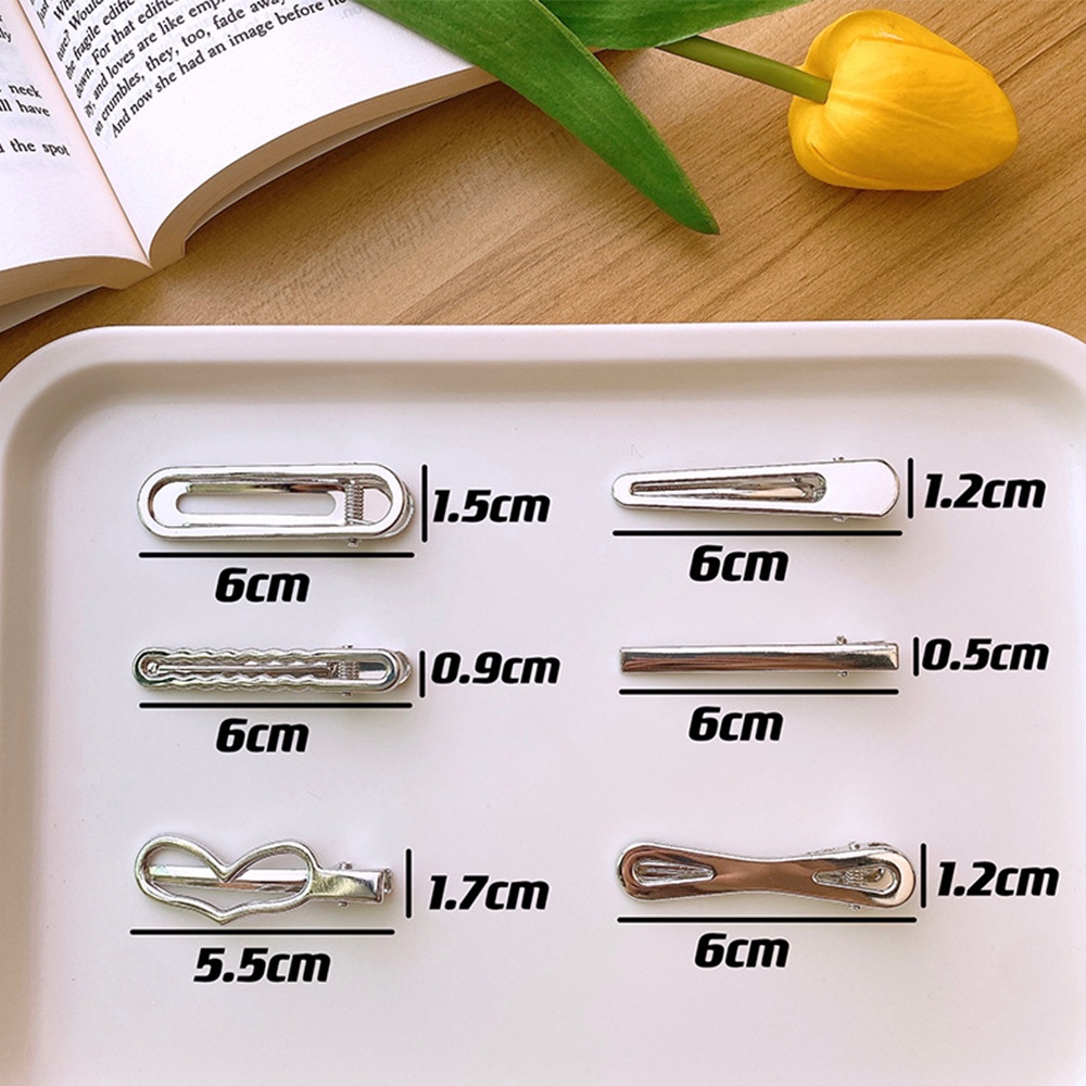 Set 3 Kẹp Tóc Kim Loại Nhiều Màu Sắc Phong Cách vintage