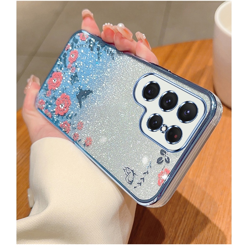 Bao Da Điện Thoại Trang Trí Hình Bướm Cho Samsung Galaxy S23 S22 S21 S20 Ultra S23+ S22+ S21+ S20+ S10 Plus S21 FE 5G Ốp