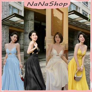 Đầm váy nữ 2 dây maxi xòe đuôi cá khoét ngực với các tone màu bắt mắt, tôn da dành cho các nàng đi chơi, đi biển
