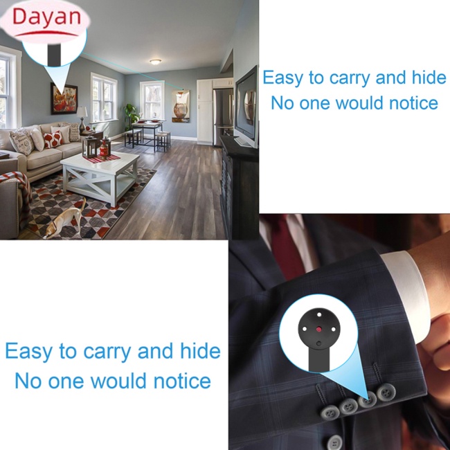 Máy Quay An Ninh 1080p mini Thiết Kế Nút Chuyển Động diy