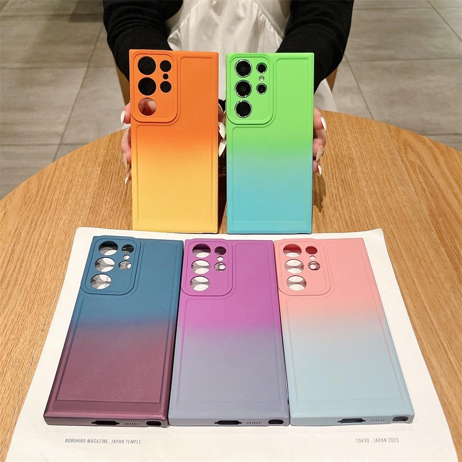 Ốp Điện Thoại Màu gradient Cho samsung s23 ultra s22 ultra s21 ultra note 20 ultra s10 plus s21 s22 s23 s20 fe s10