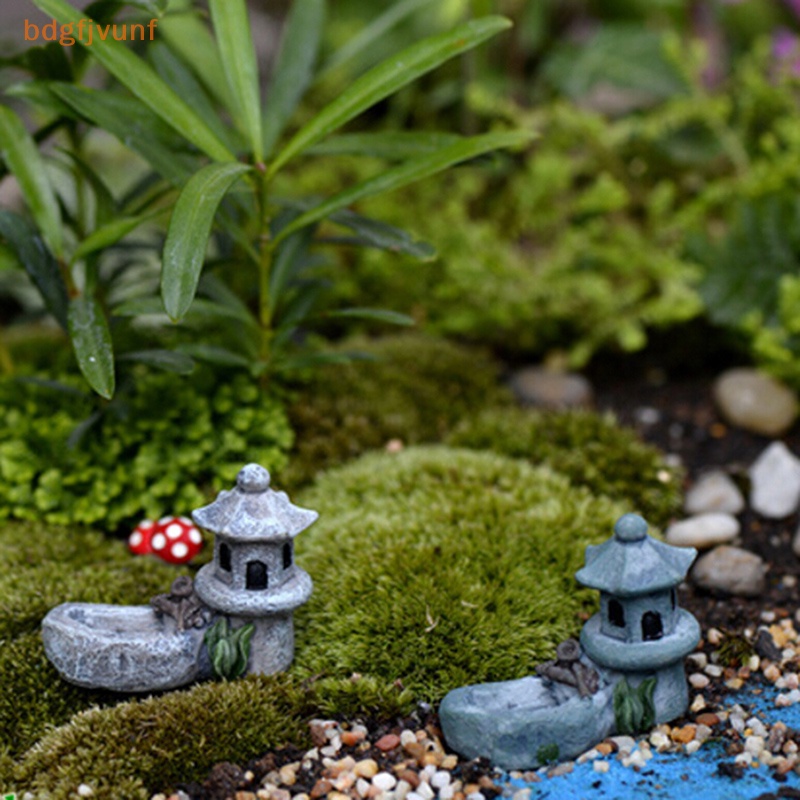 Bdgf Tượng Tháp pond mini Bằng Nhựa resin Phong Cách retro Trang Trí Tiểu Cảnh diy