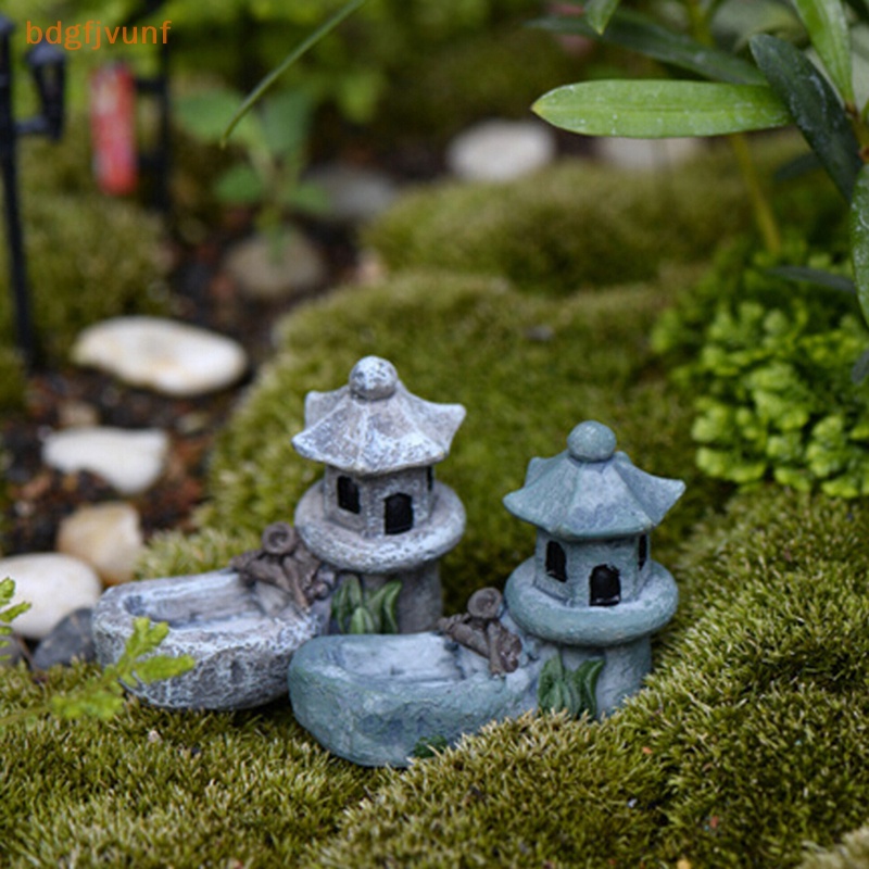 Bdgf Tượng Tháp pond mini Bằng Nhựa resin Phong Cách retro Trang Trí Tiểu Cảnh diy