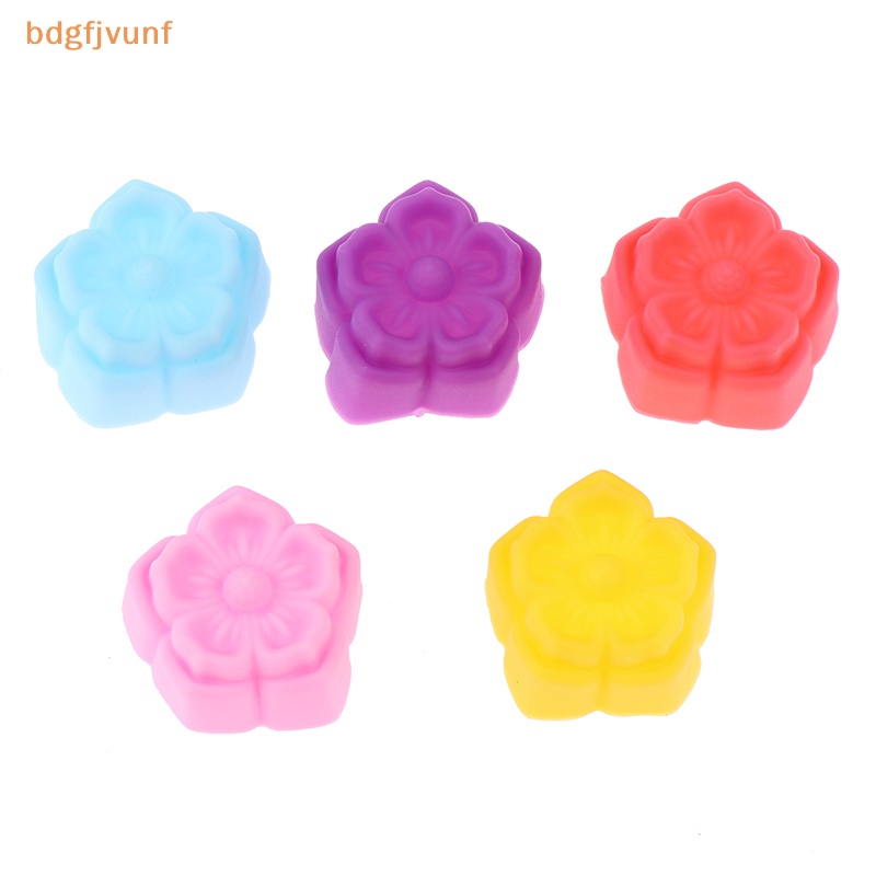 Set 10 Khuôn Làm Bánh muffin Bằng Silicon Hình Hoa Lan diy