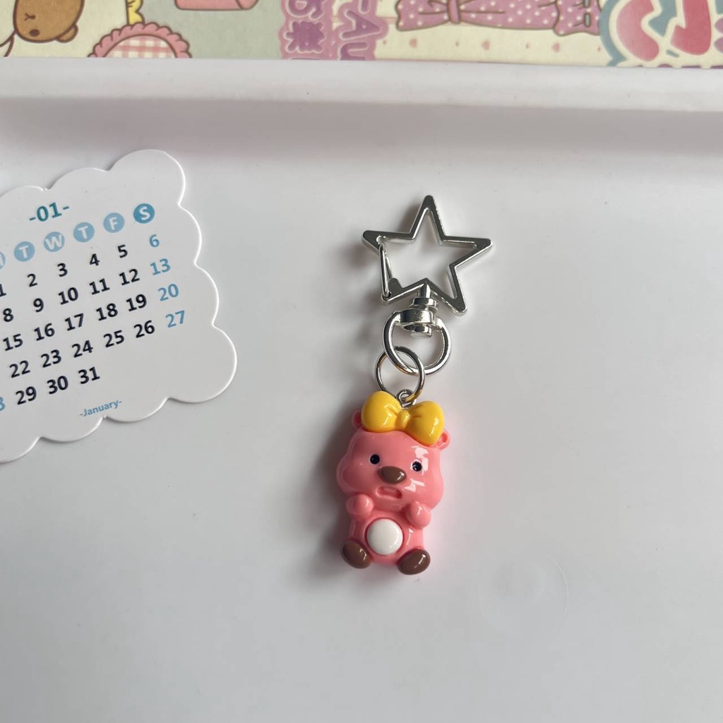 Ruby Móc Khóa Hình Ngôi Sao Nổi Tiếng Hoạt Hình Dễ Thương Làm Quà Tặng Cho Bạn Gái / Cặp Đôi