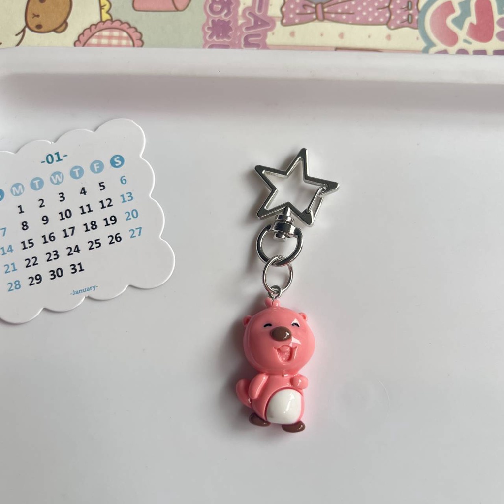 Ruby Móc Khóa Hình Ngôi Sao Nổi Tiếng Hoạt Hình Dễ Thương Làm Quà Tặng Cho Bạn Gái / Cặp Đôi