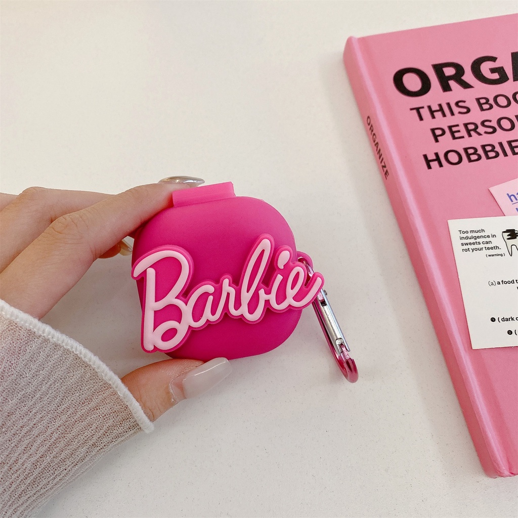 3D Cartoon Barbie bag Soft Silicone Casing For Samsung Galaxy Buds-2-Live-Pro Case Bluetooth Wireless Headphone Charging Cover Compartment Protective Shell