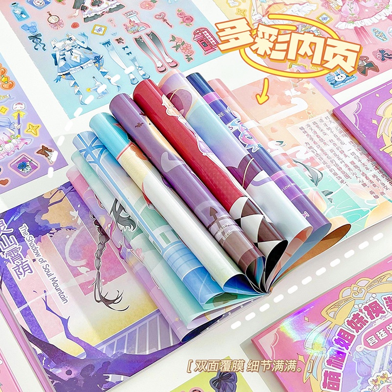 Dễ Thương sticker Dán Trang Trí Sổ Thủ Công Hình Cô Gái anime Xinh Xắn