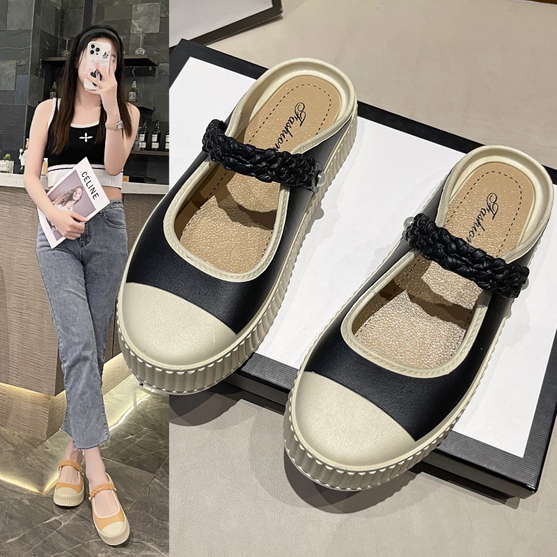 Juliet  Dép Lông Đế Dày 2023NEW mùa hè dép quai hậu Xinh Xắn B90H2WQ 35Z230828