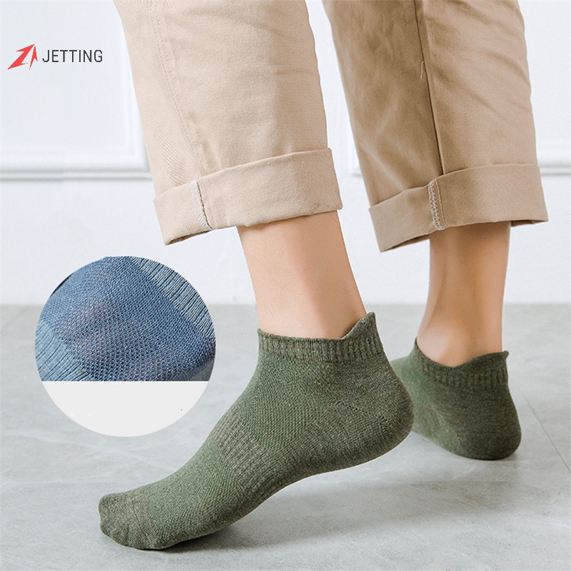 Đôi Vớ Thoáng Khí Mềm Mại Màu Trơn Đơn Giản Thời Trang Cho Nam