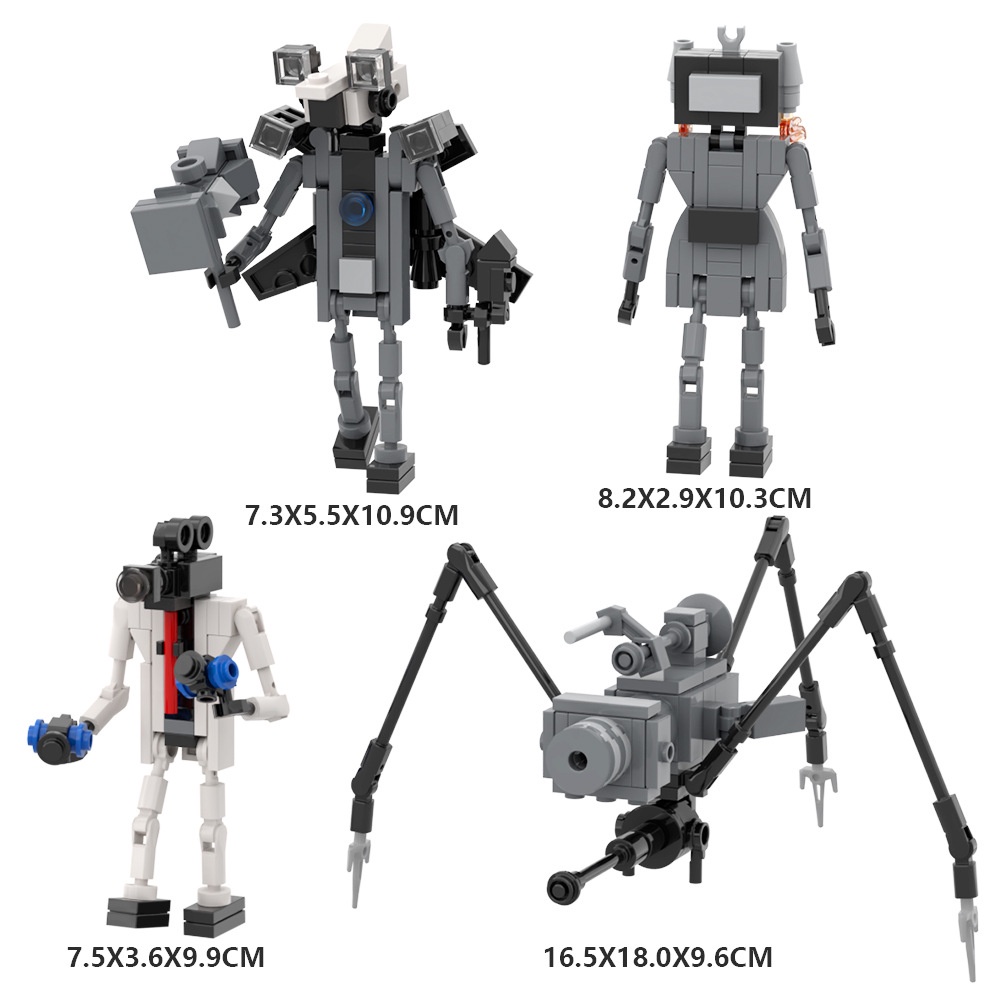 459pcs Bộ Đồ Chơi Lắp Ráp Mô Hình Skibidi VS Camerman Titan Skibidi Toilet Speakerman Building Block