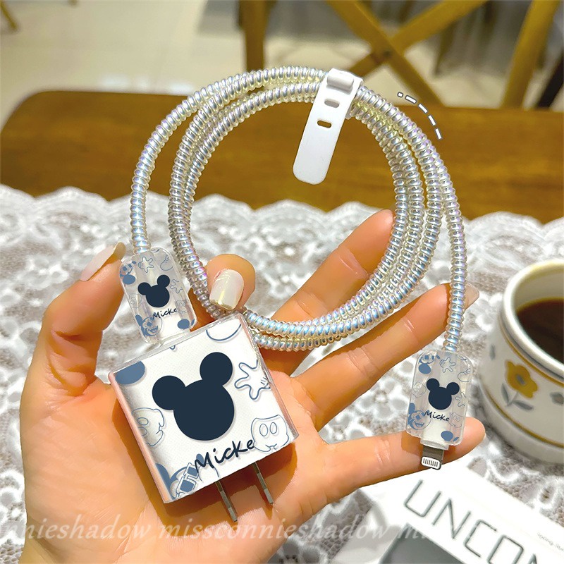 DISNEY Hoạt Hình Vỏ Bọc Bảo Vệ Cáp Sạc usb 18 / 20w Họa Tiết shin-chan Dễ Thương